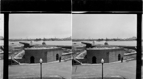 Fort McHenry and the Star Spangled Banner, the Powder Magazine was just beneath the gun