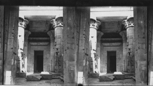 Looking through Colonnade, Temple of Isis, Philae. Egypt