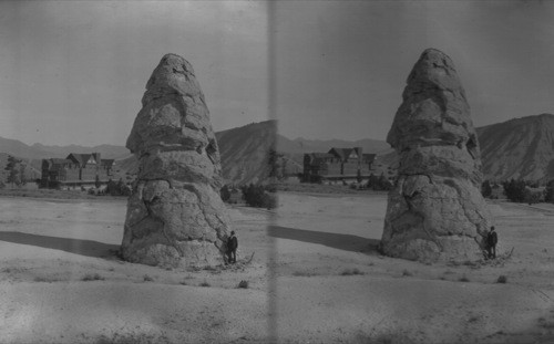 Liberty Cap and Hotel Mammoth. Hot Springs Yellowstone Park. Obsolete