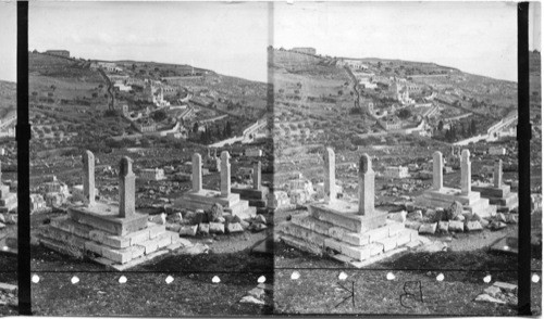 Mohamaden Cemetery Garden of Gethsemine and Mount of Olives Jeruselem Palestine