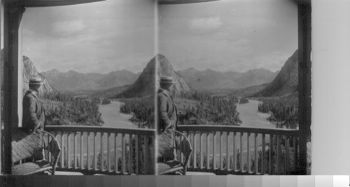 Bow River Valley from Banff Springs Hotel. Banff, Alberta. Canada