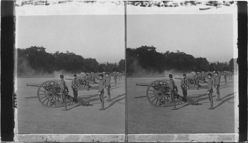 Operating a Cannon. West Point. N. Y