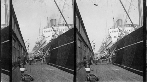 Unloading Silk from Yokohama Going through to New York. Vancouver (?) Can