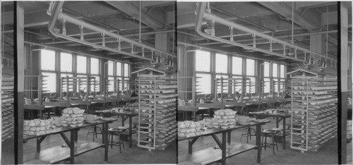 General view of decorating shop, "Lenox Inc." makers of fine chinaware, Trenton, N.J