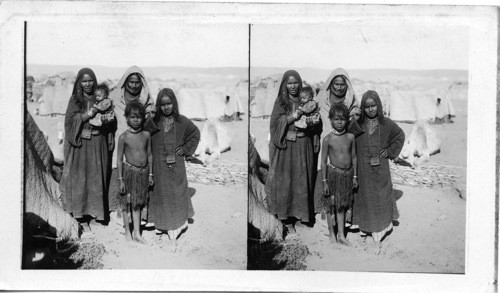 Group of Bisharin women at Chapel in the Upper Nile, Egypt