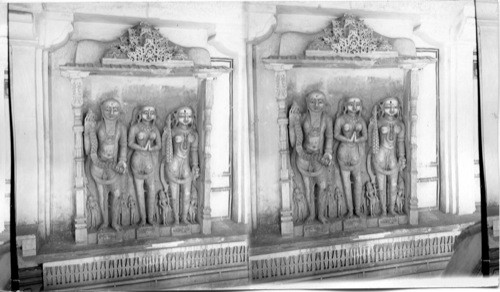 Panel representing Parswanatha when he had two wives - Dilwarra - India