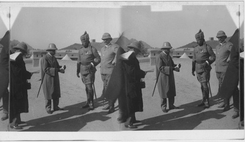 Prince of Wales, India. H.R.H. Reading a Telegram on Roof of Officer’s Mess, Landi Kotal, Kyber Pass