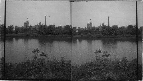 State Normal School, Main Building From Across The Lagoon, De Kalb, Ill