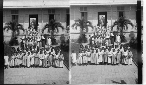 Pupil And Teachers, Municipal School, Manila, P.I