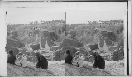 Excavated homes of Nebuchadnezzar, and Nebapalasser in El-Kasr Mound. Babylon