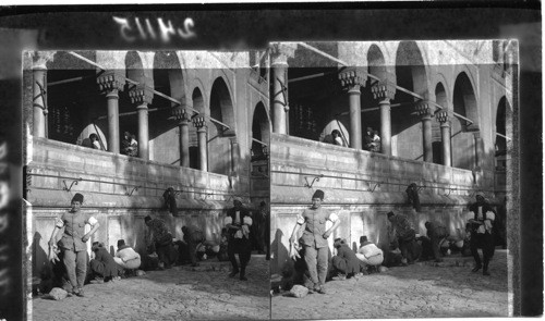 Moslems Washing Feet before Entering Mosque for Worship, Stamboul, Turkey