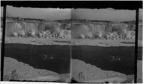 The Ice Bridge and American Falls, Niagara, N.Y