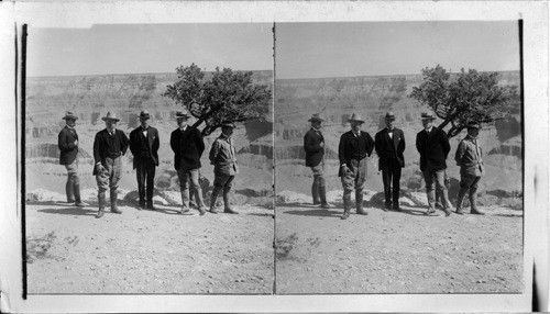 President Roosevelt, Governor Brodie, and party at the Grand Canyon, Arizona