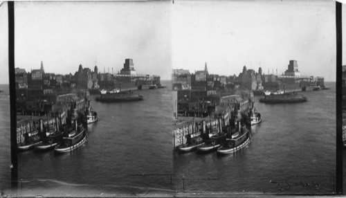 St. John Waterfront Toward Bay of Fundy. St. John, N.B