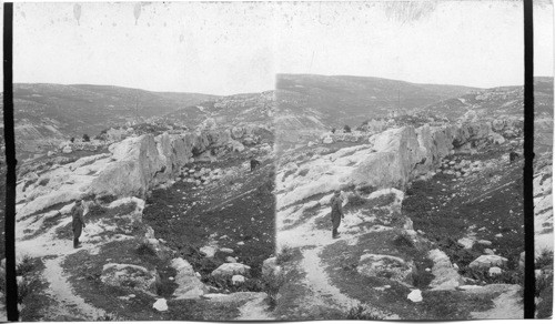 Es-Salt - Moat of the old fortress cut out of solid rock, Palestine