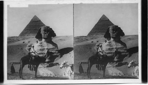 The Great Sphinx of Gizeh, the Largest Royal Portrait Even Hewn. Egypt