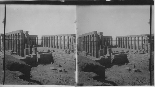 Colonnaded vestibule from the East, Temple of Luxor. Egypt