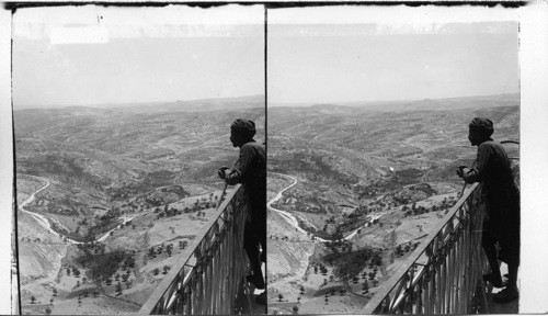 From the Mount of Olives south over Jordan Wilderness to Frank Mountain Palestine