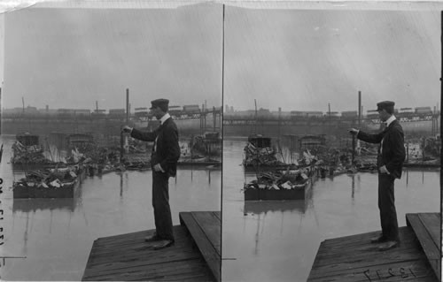 Freight Yards During Flood of 1903, Kansas City, Mo