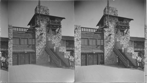 Staircase and tower, Grand Canyon Lodge. Grand Canyon, Arizona