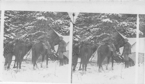 Hunter's Camp in the Gallatin Mountains, Montana