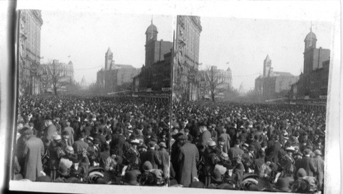 A Half Million Democrats in Washington, D.C. Pennsylvania Ave. March 3, 1913