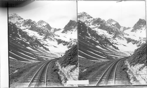 In the Andes, over the summit and down the terrible incline into Chile by railway