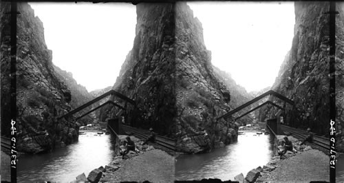 The famous Royal Gorge, Canon of the Arkansas