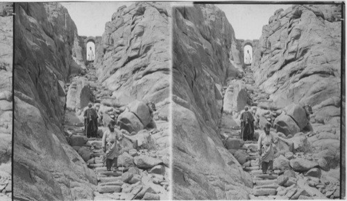 Stairway up Mt. Sinai’s steep sides above the convent, used for centuries by pilgrims. Egypt