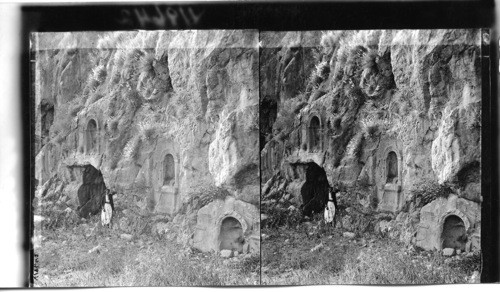 Shrines to the Greek god Pan at Banias (Nicks in the rock-cut Temple of Pan) (Caesarea Philippi) Syria