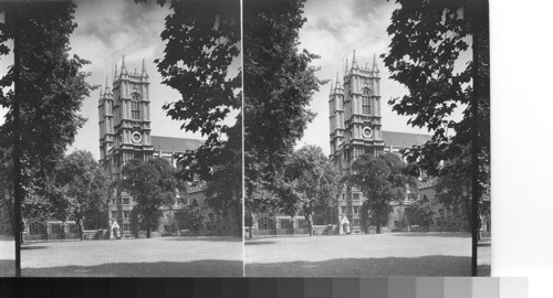 Westminister Abbey from Dean's Yard. London, Eng