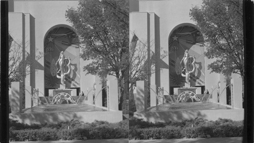 The Spirit of the Texas Centennial Exposition - Sculpture and Fountain Pool at Dallas Exposition