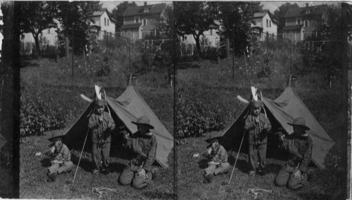 Boys playing Indian, Meadville, Pa