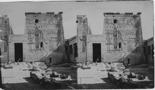 Second Pylon, Temple of Isis, with bas reliefs of Colossal figures, Philae