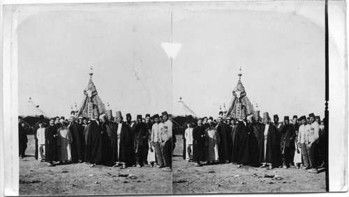 Fanatical Dervishes Guarding the “Mahmal” of Holy Carpet. Syria