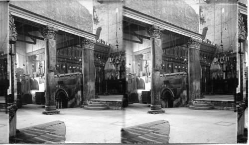 Entrance to the Grotto of Nativity Church of St. Mary, Bethlehem, Palestine