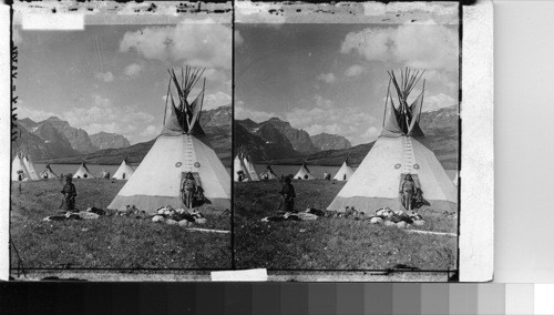 Indian Woman & Child, Glacier National Park, Mont