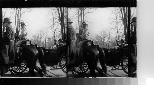H.R.H. [His Royal Highness] - Prince Henry of Prussia and Admiral Evans leaving the White House Grounds for the German Embassy, Washington, D.C