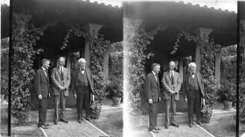 Edison, Ford and Exeter. Pres. Harding's Funeral. Marion, Ohio