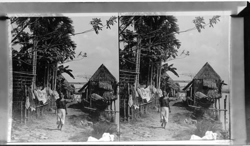 A Riverside Village In The Interior Of Luzon, P.I. More Or Less Suitable For U S Set. Baker