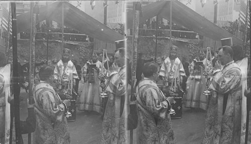 Laying the Cornerstone of Russian Church. N.Y. City