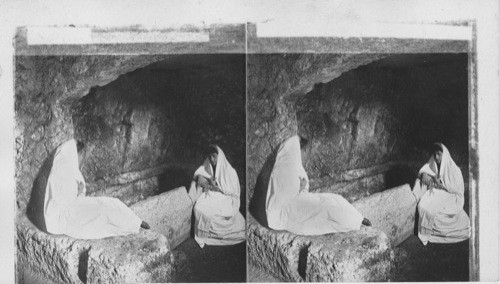 The most probable tomb of our Lord, Mt. Calvary, Jerusalem, Palestine