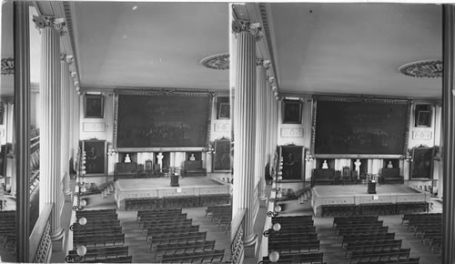 Interior of Faneuil Hall. Boston, Mass