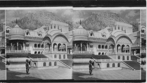 A Courtyard of Marble, white as alabaster. in the Palace of the Maharaja. Alwar, India