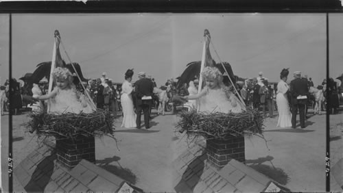 "The arrival of the stork", a unique float in the baby parade. Asbury Park, N.J