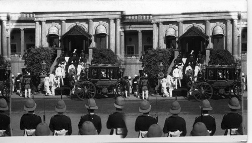 Prince of Wales. India. Mah of Indore Paying Ceremonial Visit to H.R.H. Residency. Indore