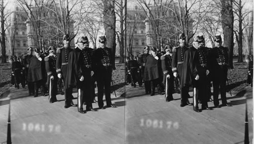 Admiral Dewey and officers of the Navy in line for the New Year reception, Washington, D.C