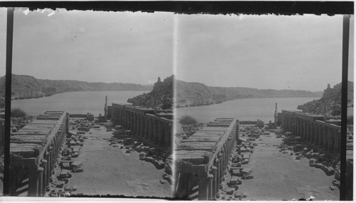 View from the Top of Pylon, Temple of Isis, Island of Philae, Egypt