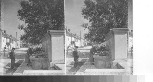 The Lieut. Quentin Roosevelt Memorial Fountain. Chamery [Chambery], France