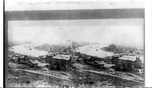 View of James River looking East from Libby Prison Hill, Richmond, VA